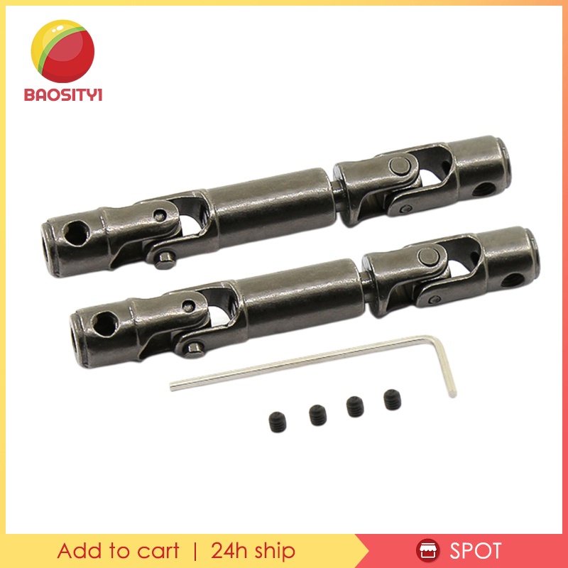 [Baosity1] Set 2 Trục Truyền Động Bằng Titan Cho Xe Tải Điều Khiển Từ Xa WPL D12 Tỉ Lệ 1 / 10