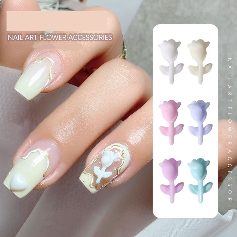 Set 10 Hoa Hồng 3D Chuyên Dụng Trang Trí Móng Nghệ Thuật