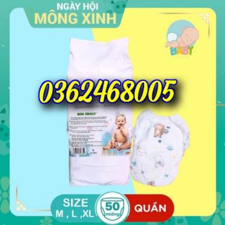 Bỉm Quần / Bỉm eboly EBL5 Gói 50 Miếng Đủ Size M,L,XL, XXL - hàng Xuất Nhật