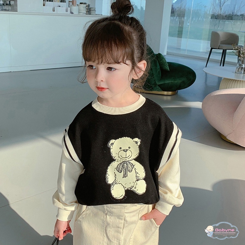 Áo Sweater Tay Dài In Họa Tiết Hoạt Hình Dễ Thương Cho Bé Gái