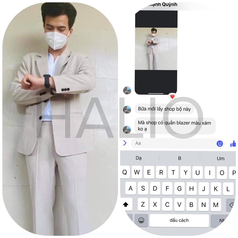 Áo Vest nam màu be, cổ bẻ ve, 2 khuy, dáng thoải mái, trẻ trung, lịch lãm - HALIOMAN