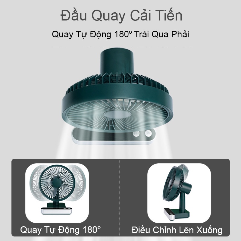 Quạt Mini Tích Điện Để Bàn Nhỏ Gọn Tiện Dụng Sạc USB Haochi