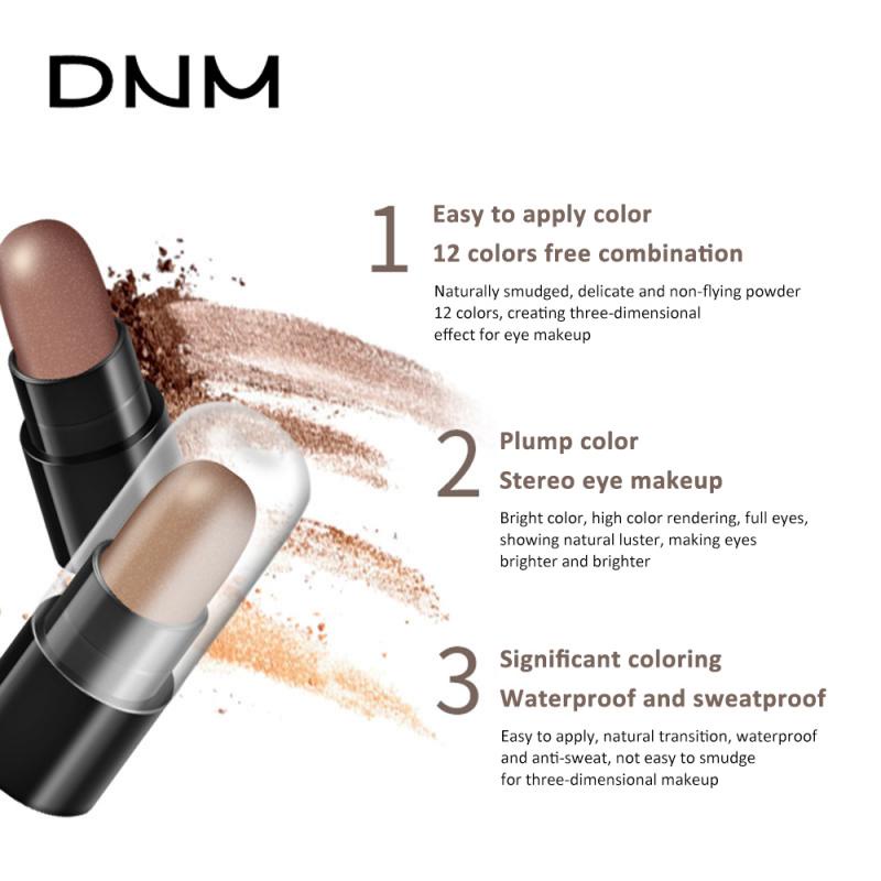 [Hàng mới về] Bộ 12 thỏi phấn mắt DNM không thấm nước lâu trôi