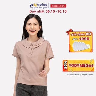 Áo kiểu cổ sen nữ YODY thun mềm mịn thoáng mát thấm hút tốt APN3732