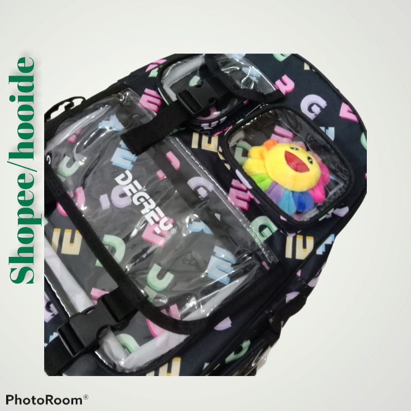 Balo Degrey in chữ cái Backpack chuẩn 1-1 thời trang nam nữ họa tiết