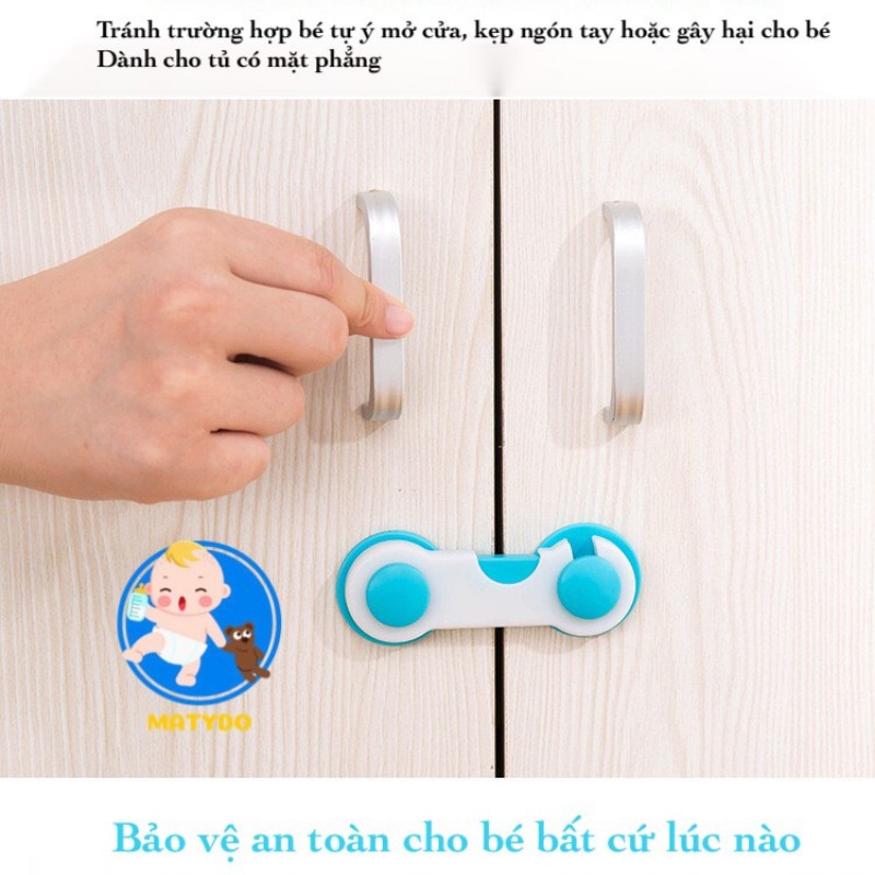 Khóa tủ lạnh chặn cửa MATYDO chống kẹp cao cấp nhỏ ngọn chắc chắn an toàn cho bé MT15