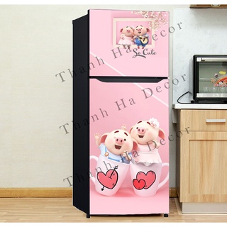 Decal dán Tủ Lạnh Pig 2022 chất liệu cao cấp