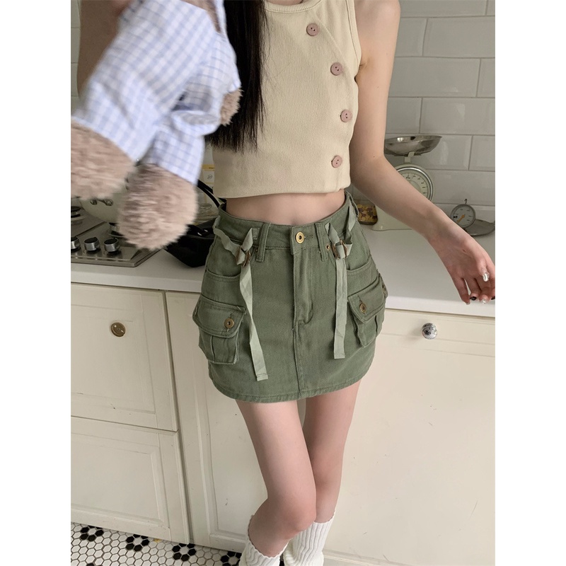 Chân Váy Jean Chữ A Phong Cách Hàn Quốc Thời Trang Cho Nữ