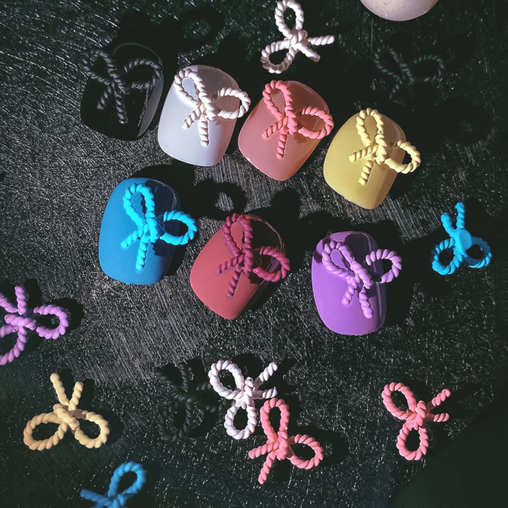 Phụ Kiện Trang Trí Móng Tay Hình Nơ Bằng Kim Loại Ba Chiều DIY