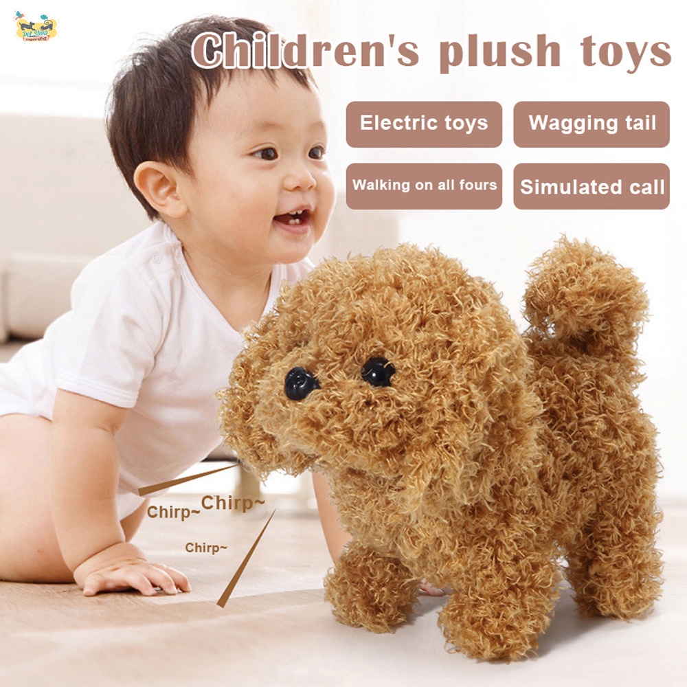 Đồ Chơi Chú Chó Nhồi Bông Biết Đi Có Âm Thanh Vui Nhộn Cho Bé