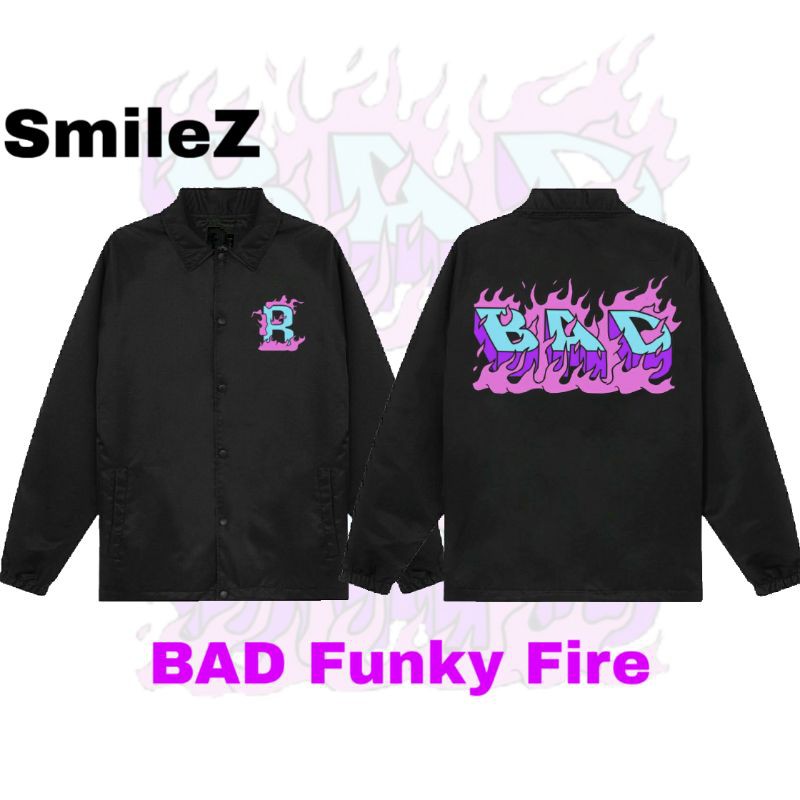 [Flash Sale] Áo khoác dù Bad Fire nam nữ form rộng cổ bẻ jacket