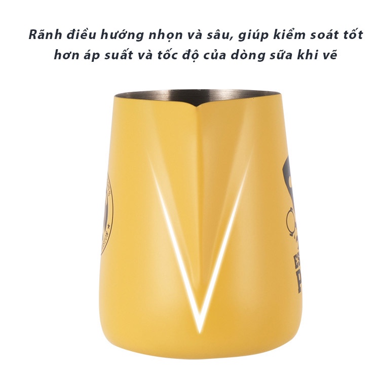 Ca Đánh Sữa Espresso Part 450ml Màu Vàng