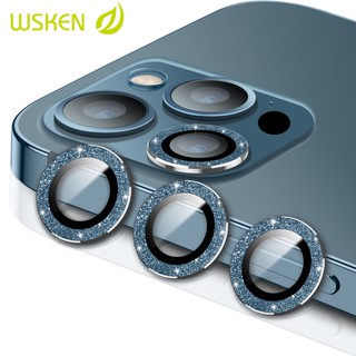 Kính cường lực HD bảo vệ ống kính máy ảnh WSKEN với vòng kim loại cao cấp cho iPhone 12 ProMax