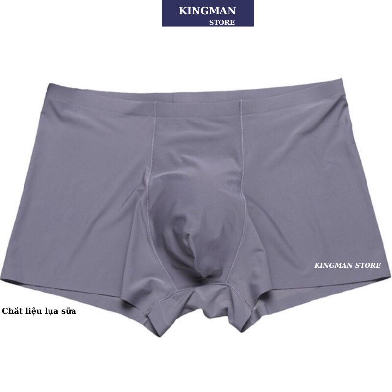 Quần Sịp Đùi Nam Thun Lạnh Lụa Sữa Cao Cấp [Kèm Túi Zip], Quần Lót Nam Boxer Thun Lạnh Ngăn Mùi Kháng Khuẩn KINGMAN