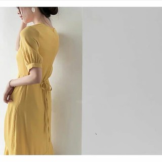 (Có sẵn+hình thật) Đầm maxi vàng đũi chất đẹp