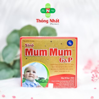 Siro ăn ngon mummum, tăng tiêu hoá khoẻ cho bé Mum Mum G&P Hộp 20 ống