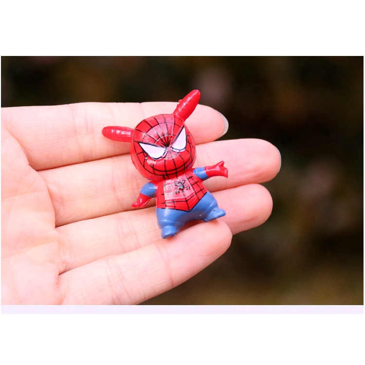Bộ 6 Đồ trang trí Nhân Vật Pikachu Avengers Trang Trí
