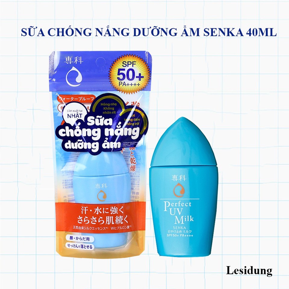 40ml - Sữa chống nắng dưỡng ẩm Senka perfect UV milk