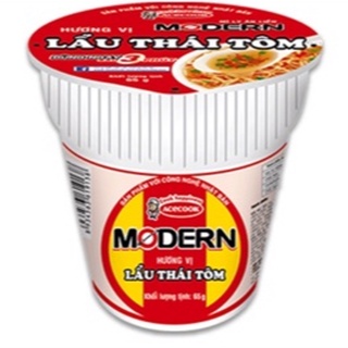 (HSD: T6/2024) Thùng 24 ly mì Modern vị lẩu thái tôm (65g x 24 ly)