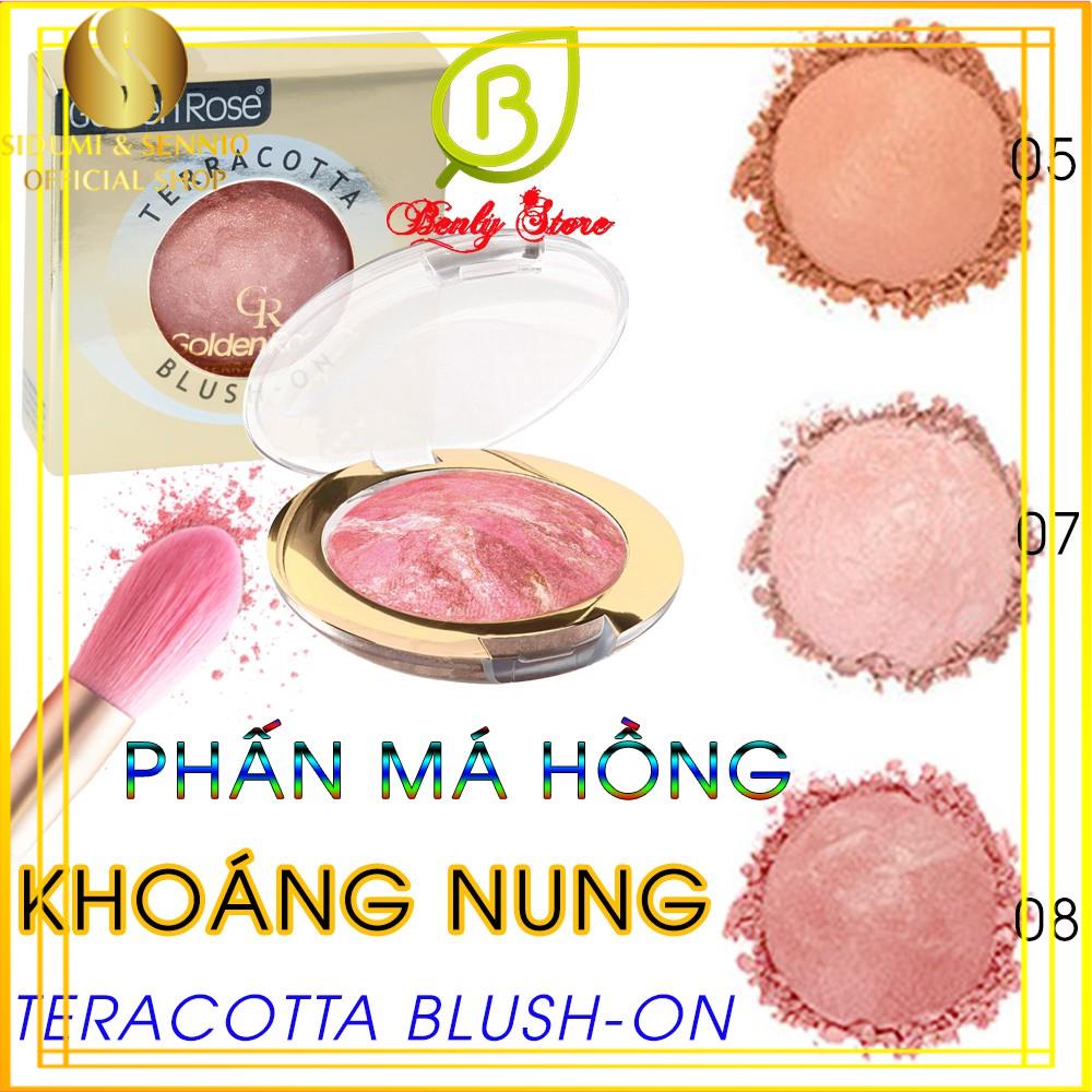 Phấn má hồng khoáng nung- Mềm Mịn Tự Nhiên- Golden rose terracotta blush on