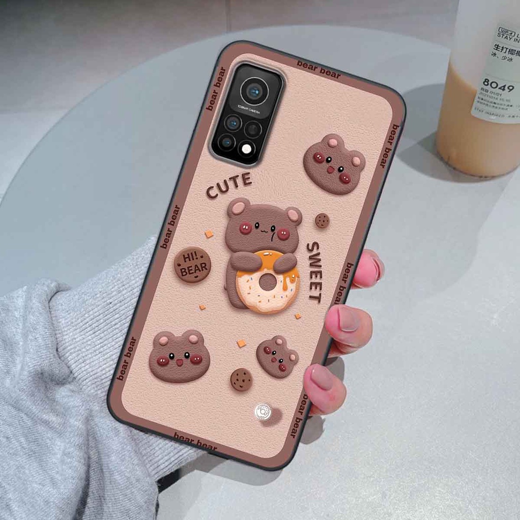 Ốp Xiaomi Mi 10T Pro bear brick, gấu đáng yêu, dễ thương