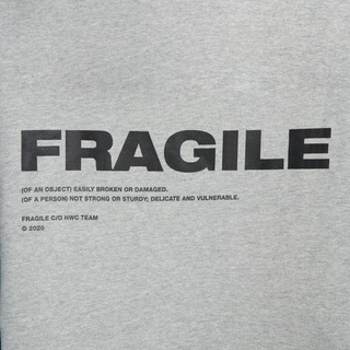 Fragile heather gray hoodie - ảnh sản phẩm 5