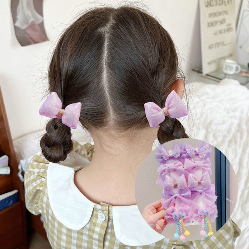 Set 10 KẹP TóC HìNh Nơ Dễ Thương Cho Bé GáI timetunnel