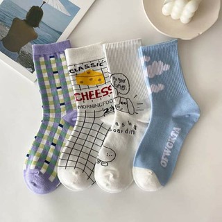 vớ cổ cao ullzang 1 set 4 đôi