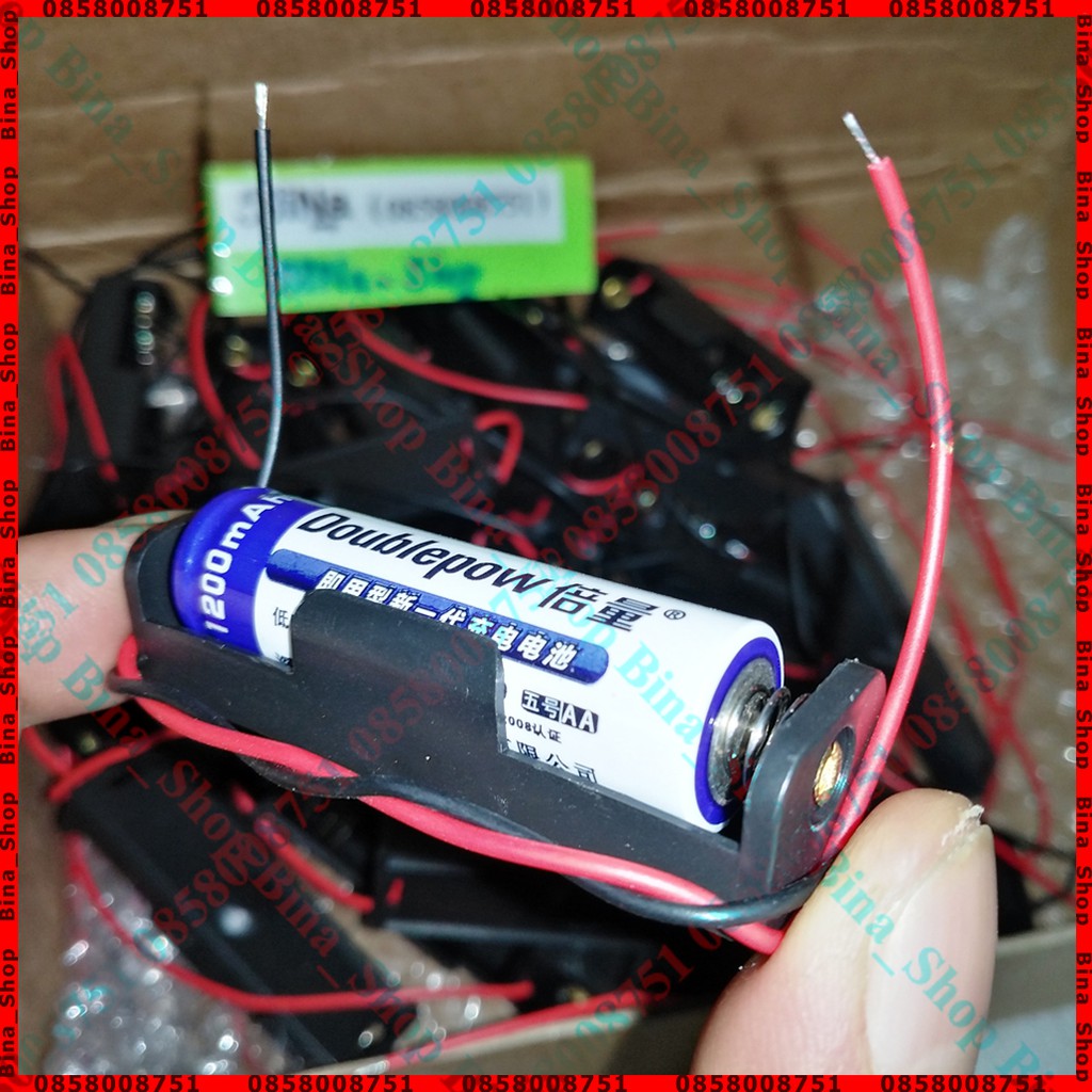 Đế gắn pin AA 1.5V 1 cell có dây tiện dụng