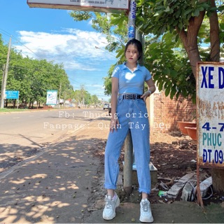 Quần jean baggy đai cao mã 458