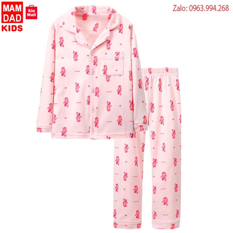 Bộ Đồ Ngủ Pijama Cho Bé Gái thương hiệu KIDS MAM & DAD