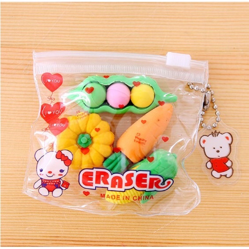 Gôm túi mix 4 cục hoạt hình