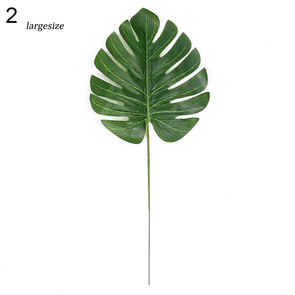 1 nhánh lá trầu bà monstera nhân tạo trang trí nội thất