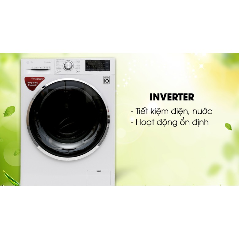 Máy giặt LG Inverter 9 kg FC1409S2W (Hàng trưng bày - Bảo hành từ 10 - 22 tháng)