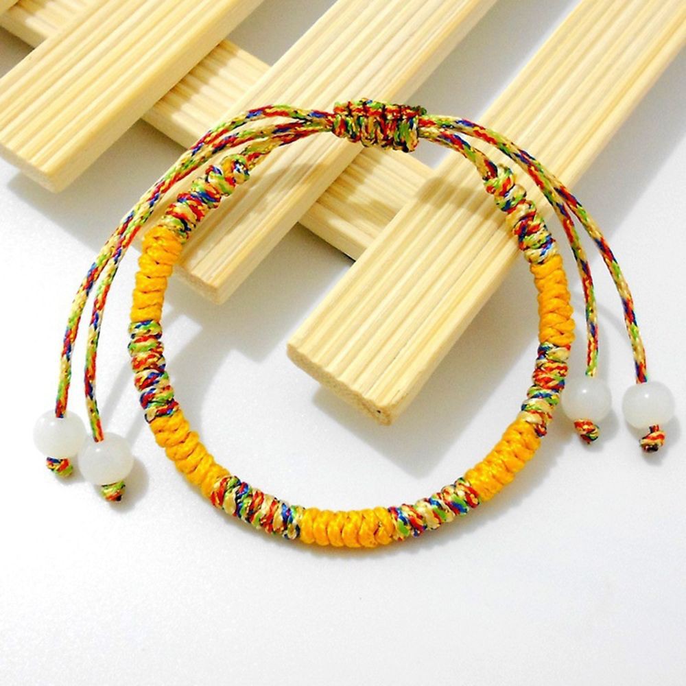 Vòng tay bện dây may mắn nhiều màu sắc phong cách Tây Tạng | BigBuy360 - bigbuy360.vn
