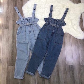 Yếm bò buộc đai eo baggy cao cấp