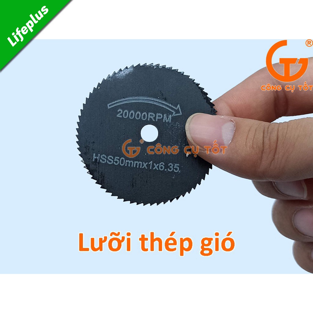 Bộ 6 lưỡi cưa đĩa mini 22-44mm thép gió đen dày 0.8mm