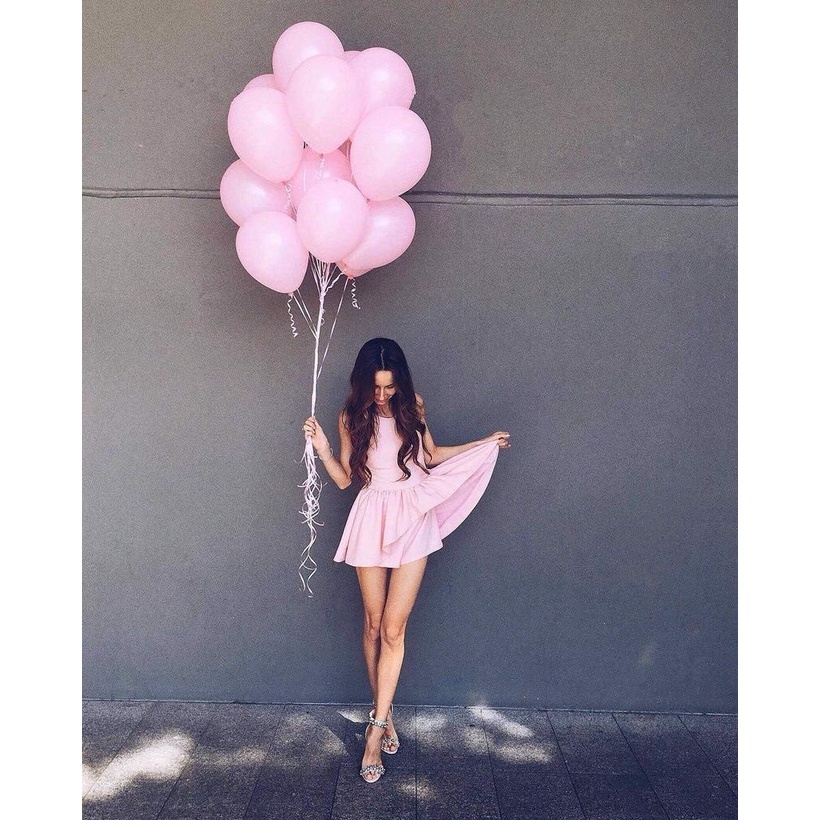 Bộ bóng bay màu hồng hla46