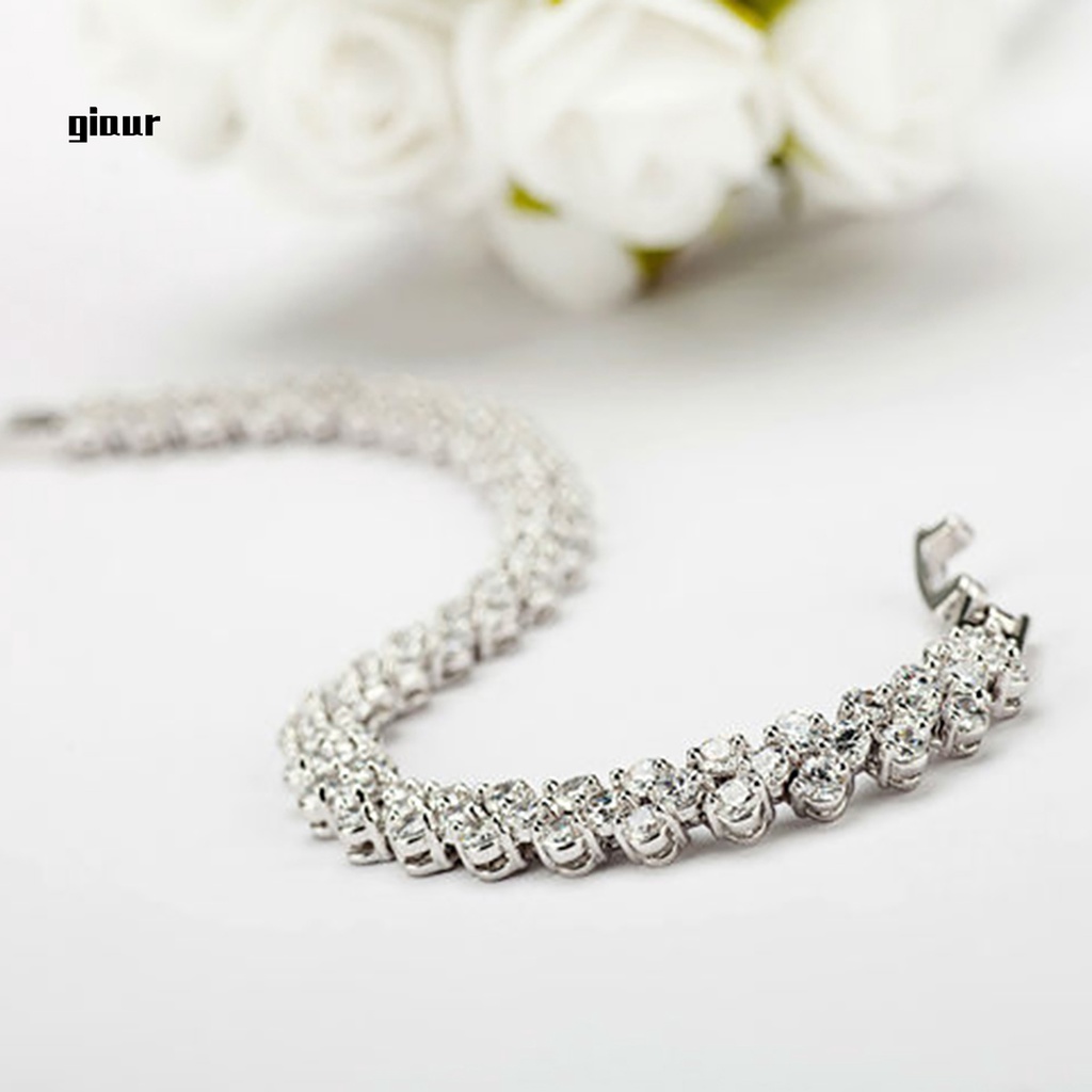 Vòng đeo tay đính đá zircon thời trang sang trọng cho nữ