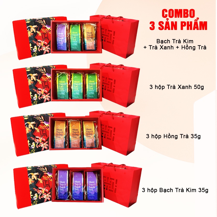 Hộp chè biếu Tết PHÚ QUÝ chè shan tuyết cổ thụ Hà Giang cả năm sung túc hộp quà tết ý nghĩa sang trọng | BigBuy360 - bigbuy360.vn