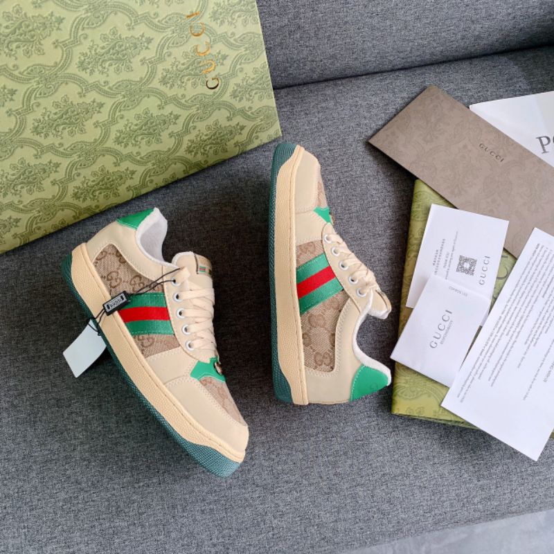 Giày Thể Thao Nữ Xanh Hồng Sneaker Ong Da Mềm Êm Fullbox Bill Túi Cao Cấp