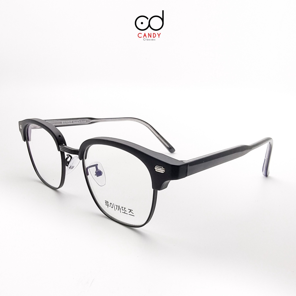 Gọng kính bo góc unisex hợp kim cao cấp 16170  –  Kính mắt Candy