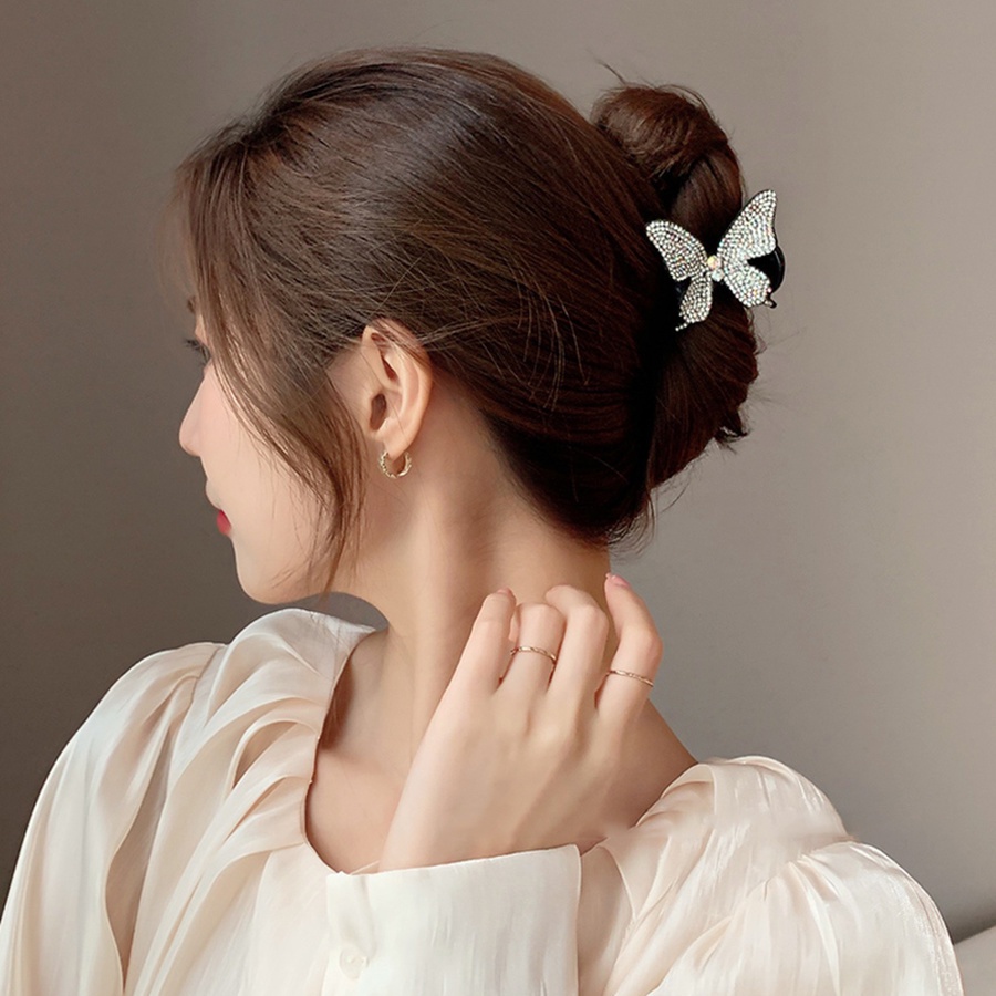 Kẹp tóc mặt bướm đính kim cương giả phong cách Hàn Quốc dành cho nữ