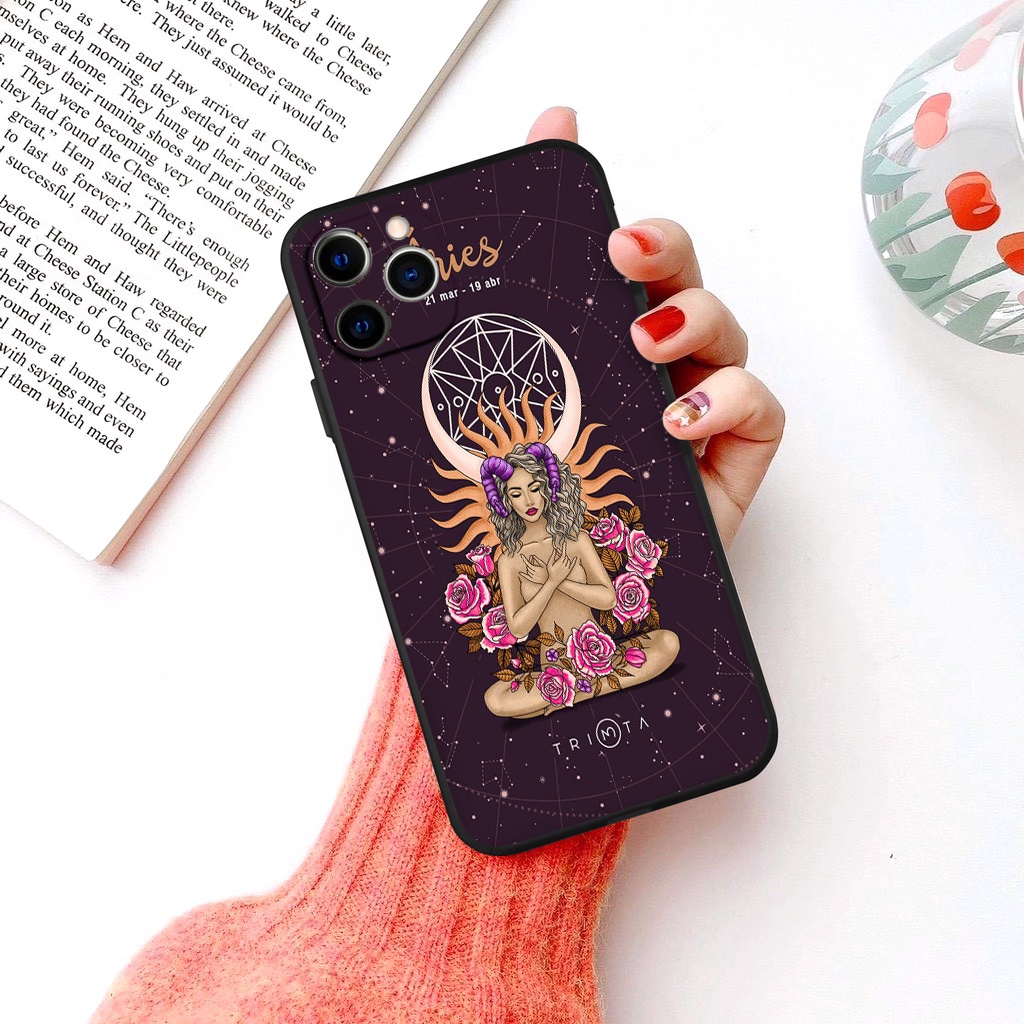 Ốp lưng iphone cạnh vuông cung hoàng đạo cho iphone 11 7plus 8plus x xsmax 11pro max 12pro 12promax13promax tr257