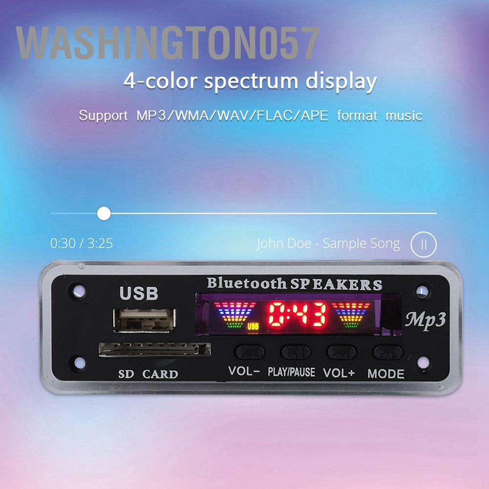 Washington057 SDM01BT+U-DX  Bluetooth 5.0 4 Colors Screen MP3 FM APE FLAC Decode Board Module