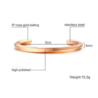 Vòng tay Cuff Titan không gỉ
