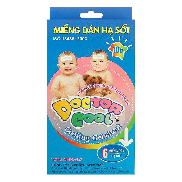 Hộp 6 miếng dán hạ sốt Doctorcool