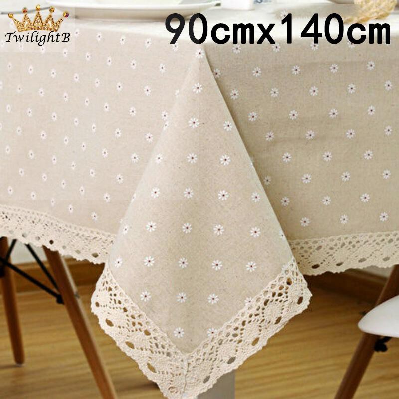 Khăn Trải Bàn Vải Ren 90x140 cm Có Thể Giặt Sạch Dùng Trang Trí Nhà Bếp / Quán Cà Phê / Sân Vườn