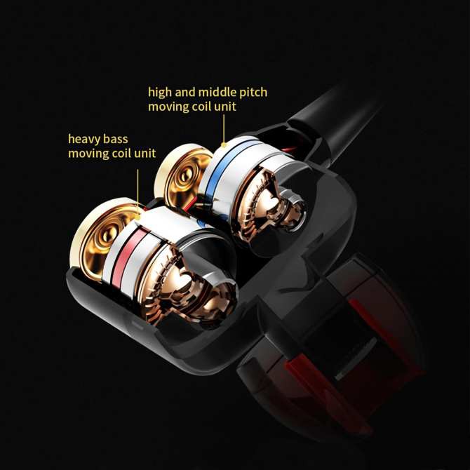 Tai nghe nhét tai có mic HIFI lõi kép siêu bass CK8 -Tặng kèm 4 đầu mút -DC2122