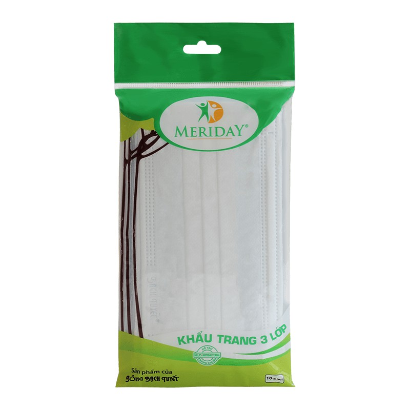 Khẩu trang Meriday lốc (10 cái/gói, 7 gói/lốc) | BigBuy360 - bigbuy360.vn
